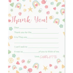 Girls Thank You Correspondence Cards