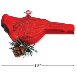 Glass Cardinals Ornaments