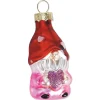 Glass Gnome Valentine Ornaments