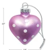 Glass Heart Dots Ornaments