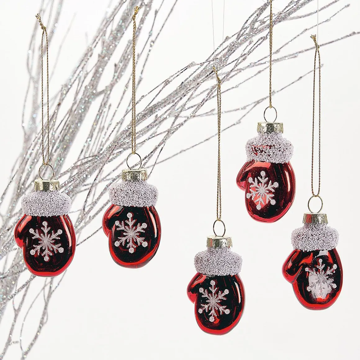 Glass Mittens Ornaments