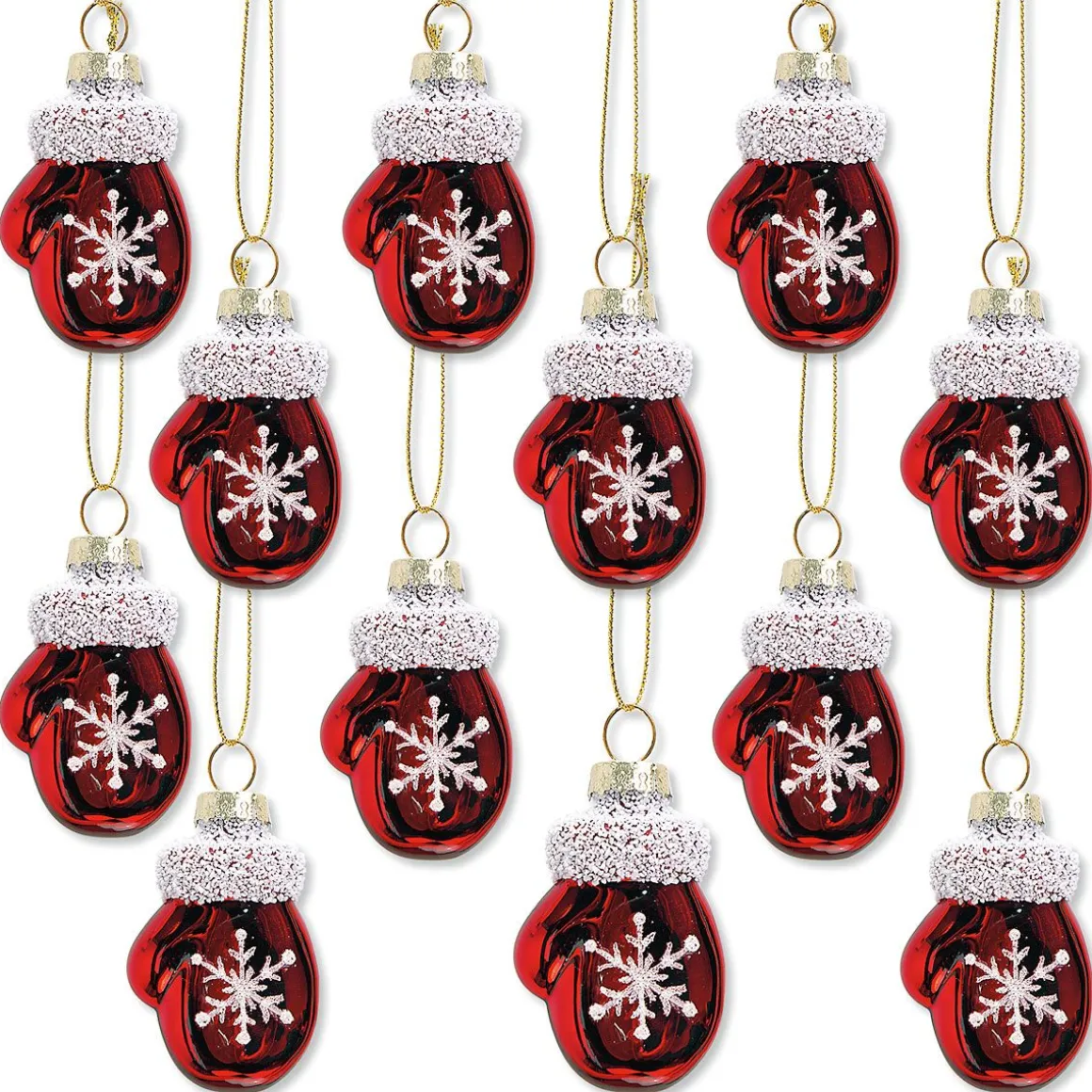 Glass Mittens Ornaments