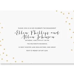 Glitter Confetti Personalized Invitations