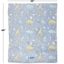 Glow in the Dark Personalized Dinosaur Throw