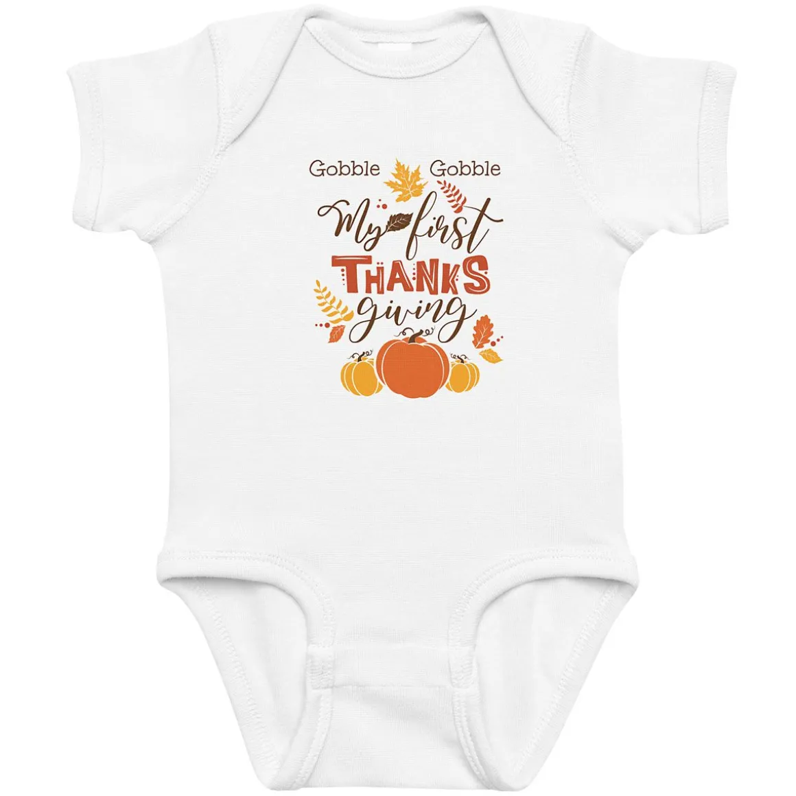 Gobble Gobble My First Thanksgiving Baby Bodysuit Romper