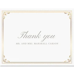 Gold Frame Personalized Note Cards