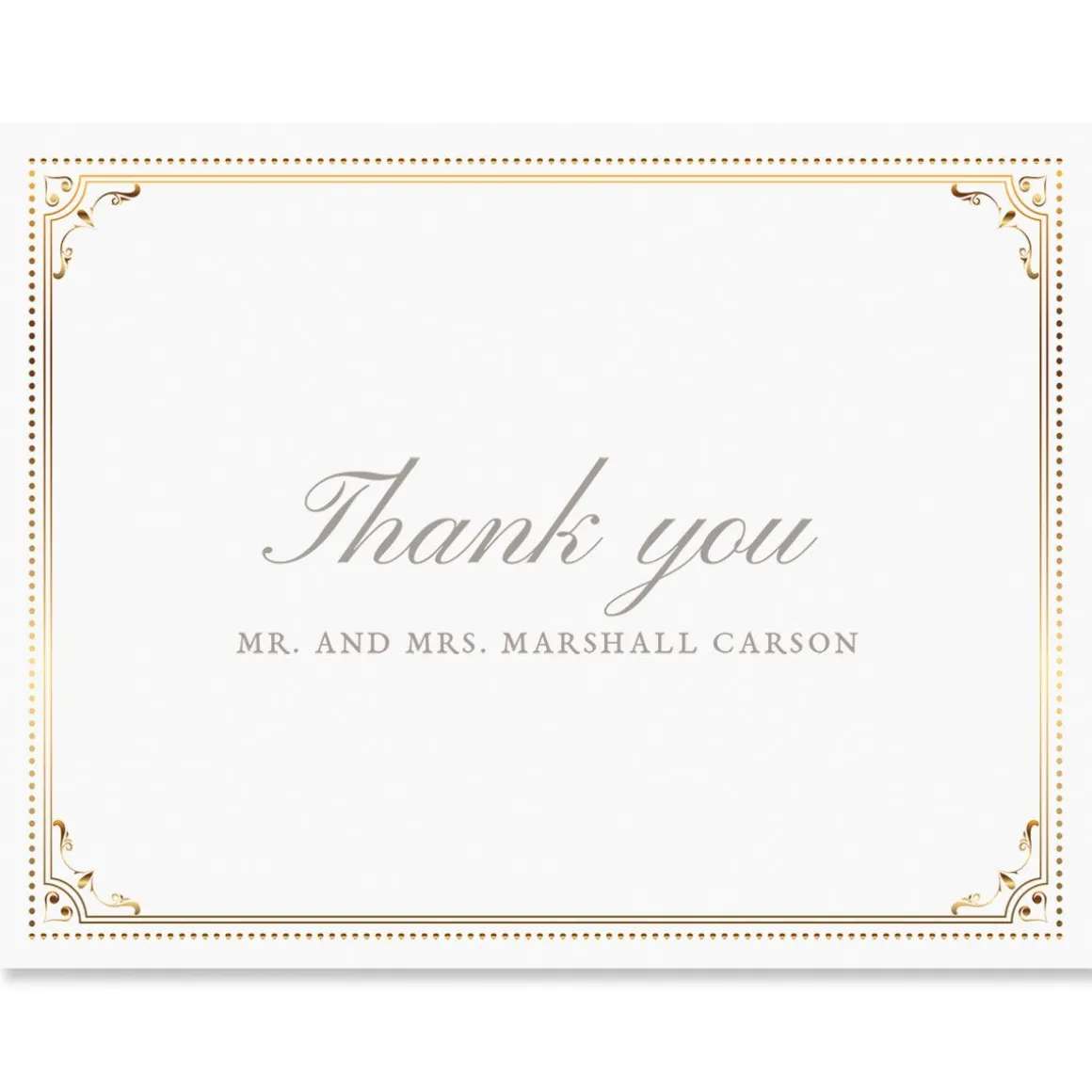 Gold Frame Personalized Note Cards