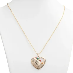 Gold Heart Family Personalized Necklace