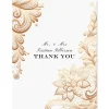 Gold Lace Personalized Thank You Cards