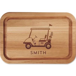 Golf Cart Personalized Wood Cutting Board