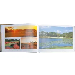 Golf Courses Personalized Green Leather-Bound Book
