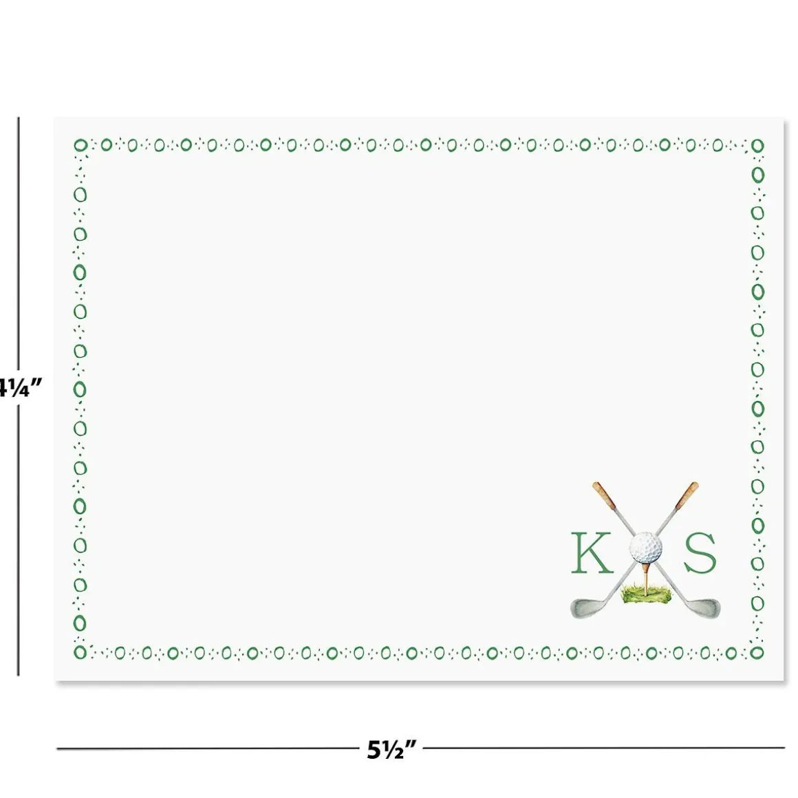 Golf Personalized Correspondence Cards