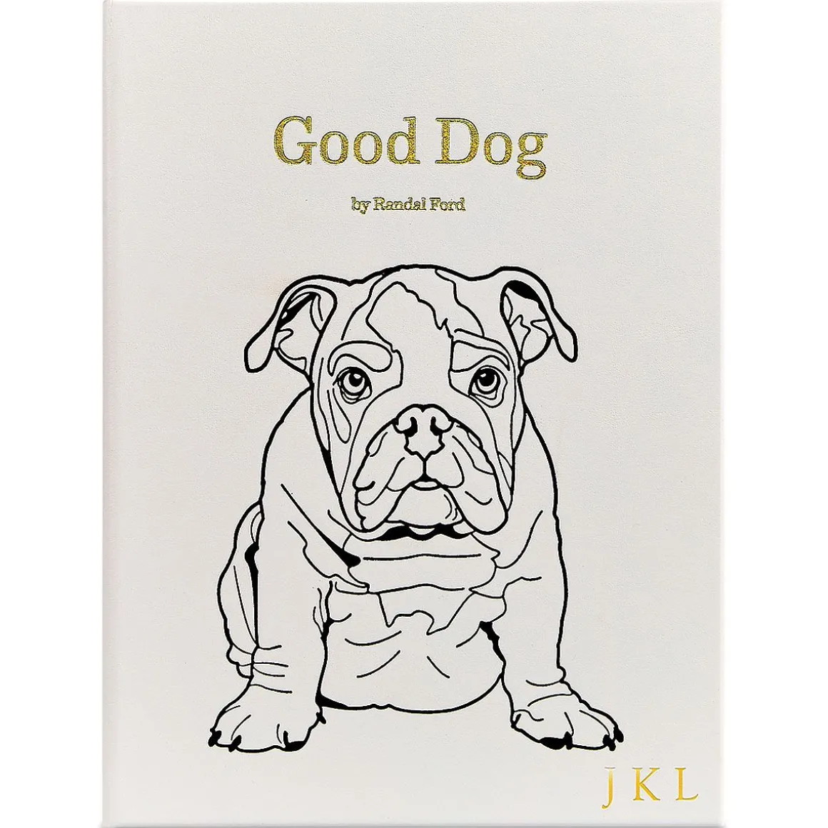 Good Dog Personalized White Leather-Bound Book