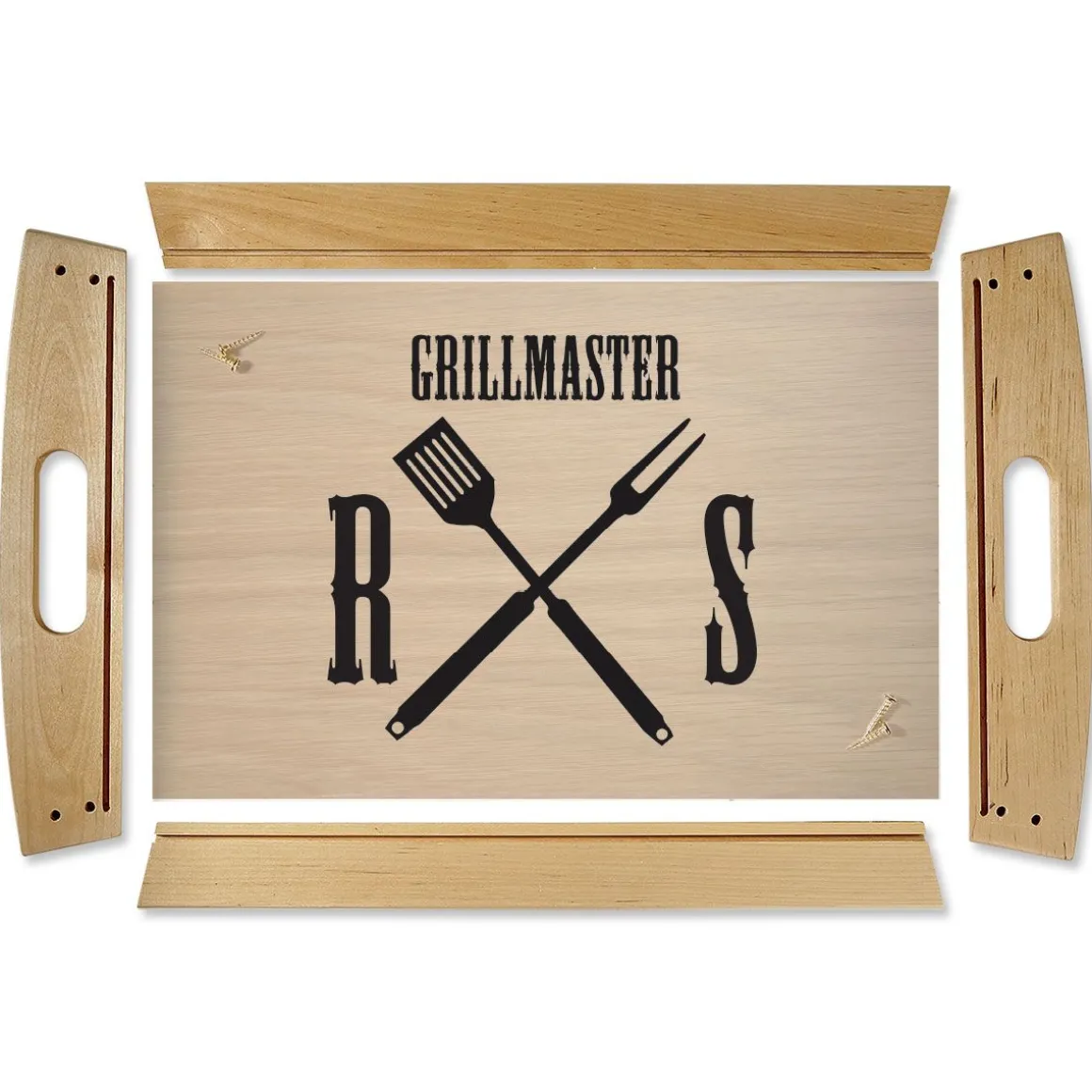 Grillmaster Natural Wood Serving Tray