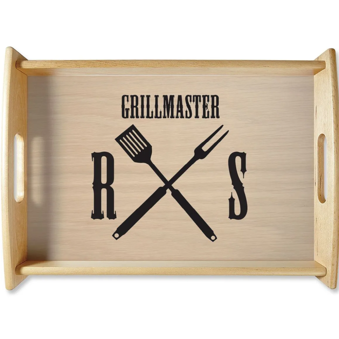 Grillmaster Natural Wood Serving Tray