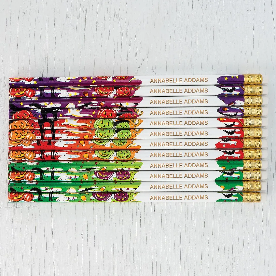 #2 Halloween Personalized Hardwood Pencils