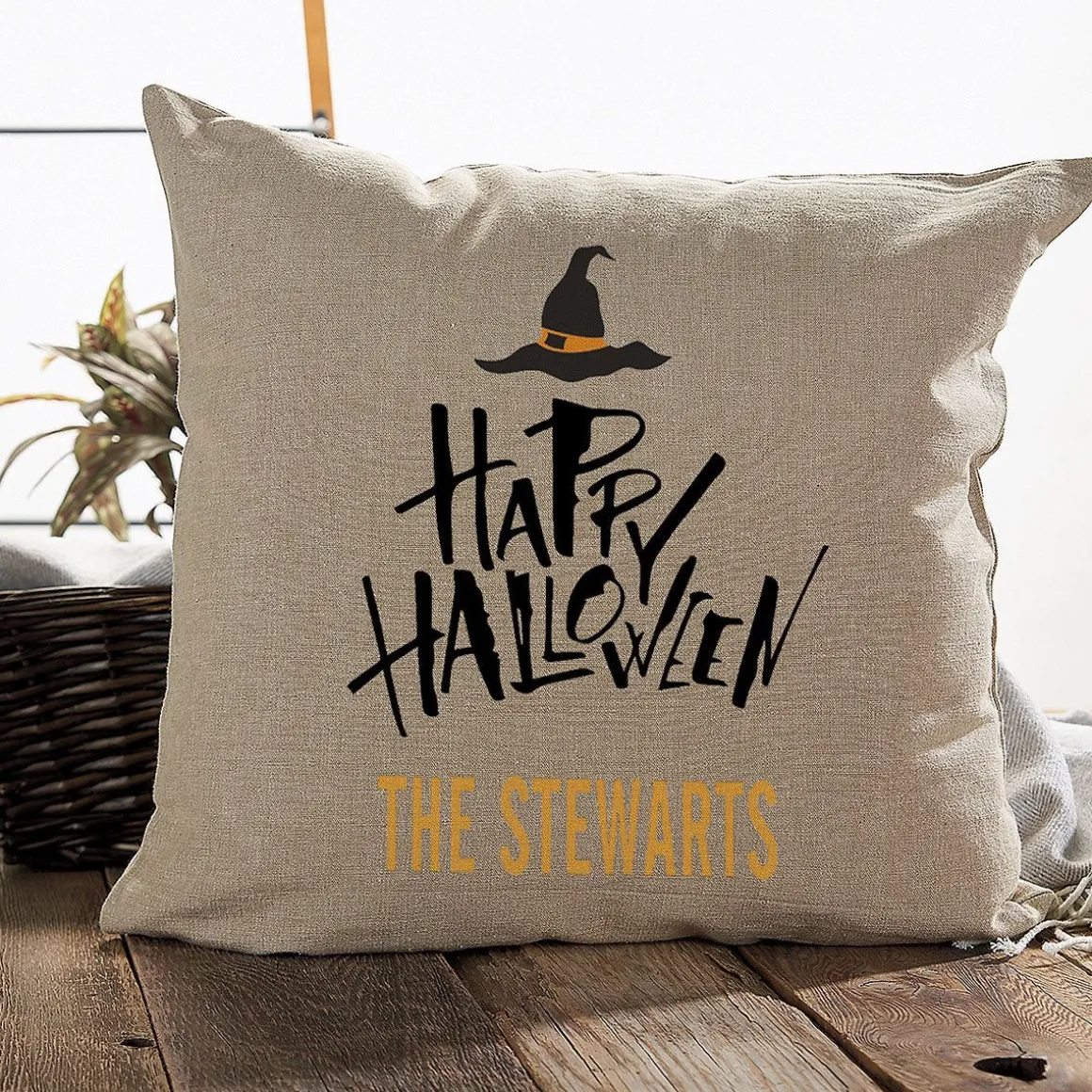 Halloween Witch Personalized Pillow by Designer Jillian Yee-Pham