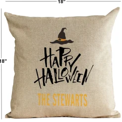 Halloween Witch Personalized Pillow by Designer Jillian Yee-Pham