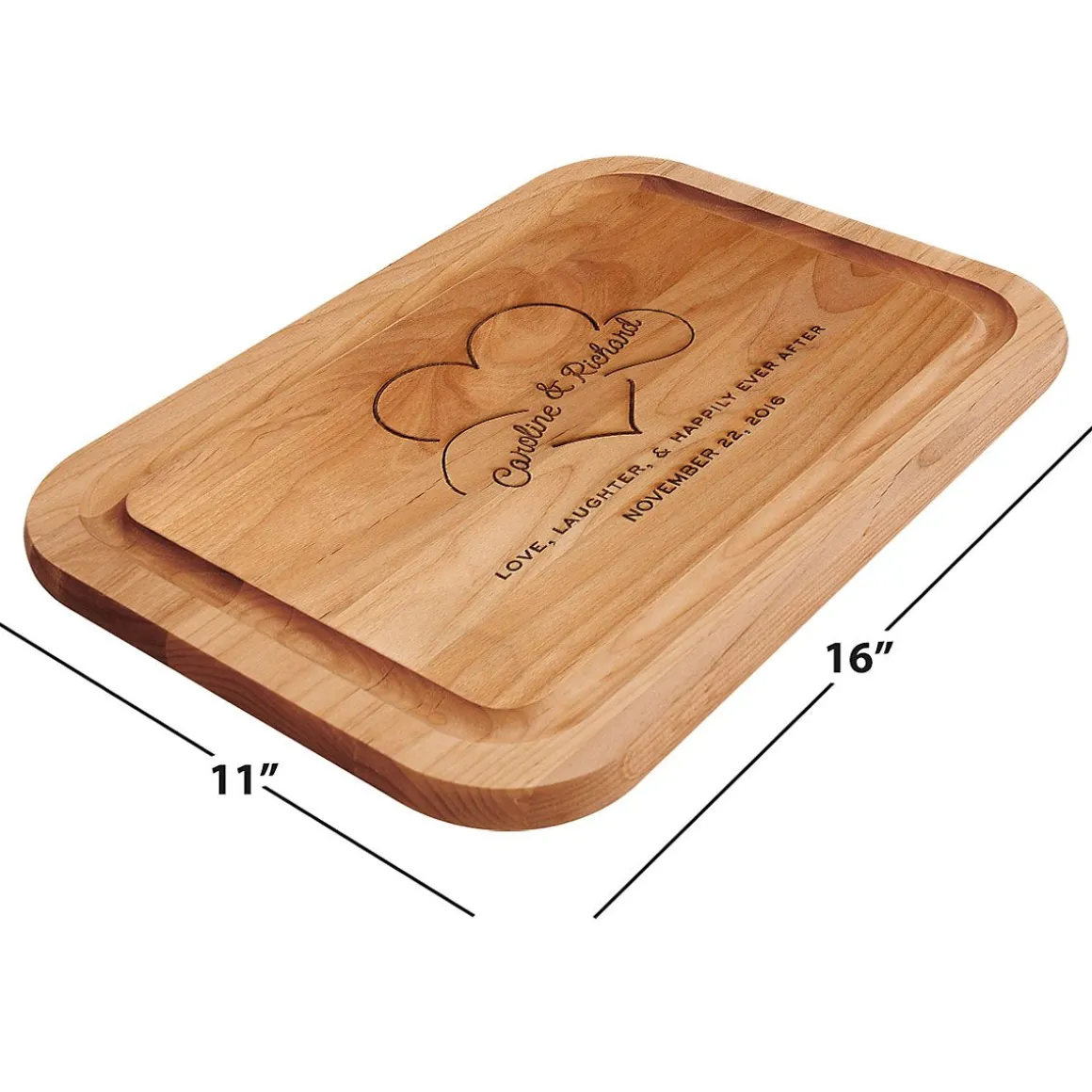 Happily Ever After Personalized Wood Cutting Board