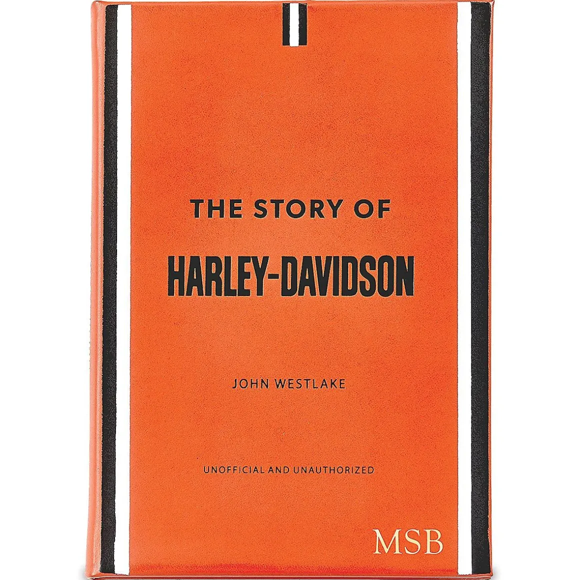 Harley-Davidson Personalized Orange Leather-Bound Book