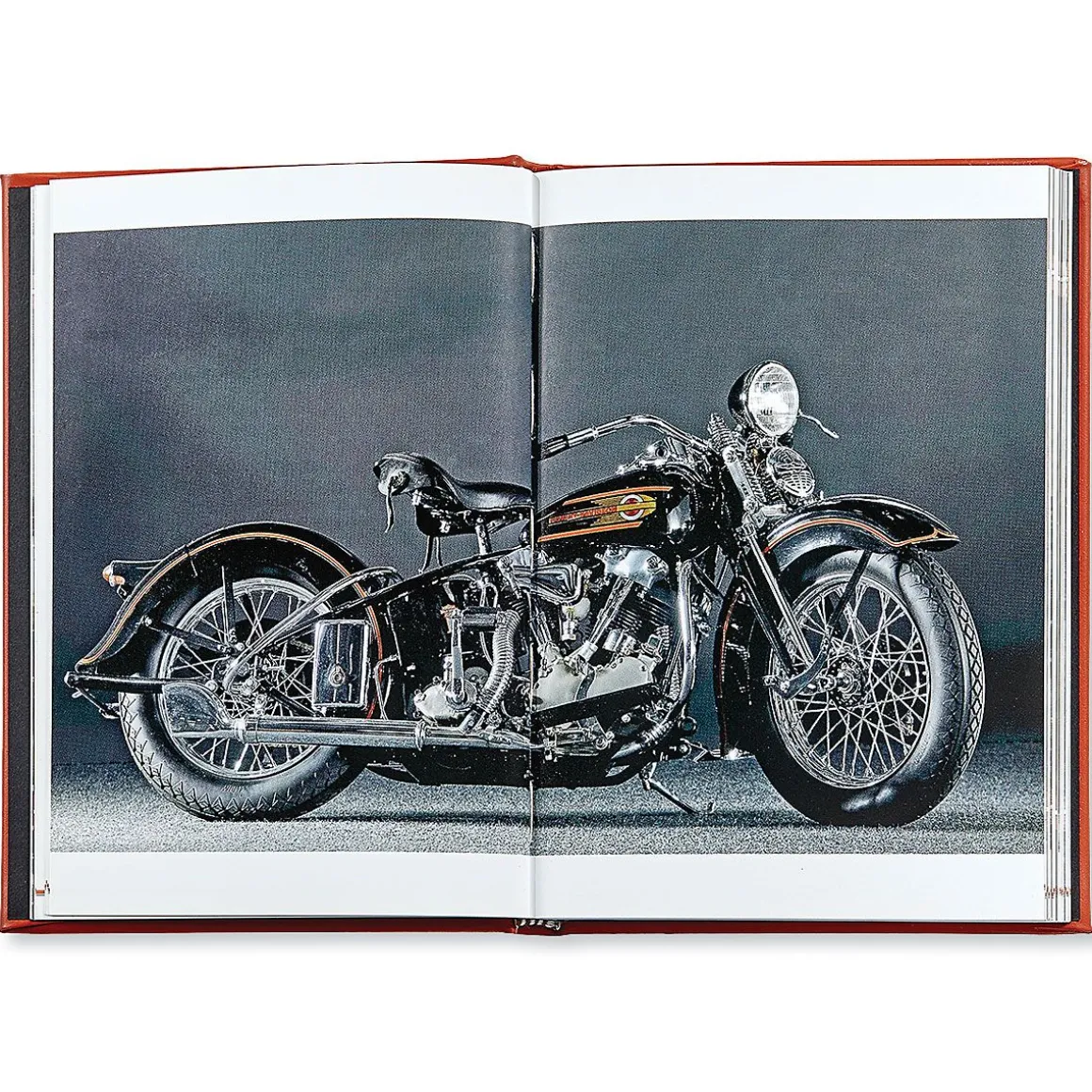 Harley-Davidson Personalized Orange Leather-Bound Book