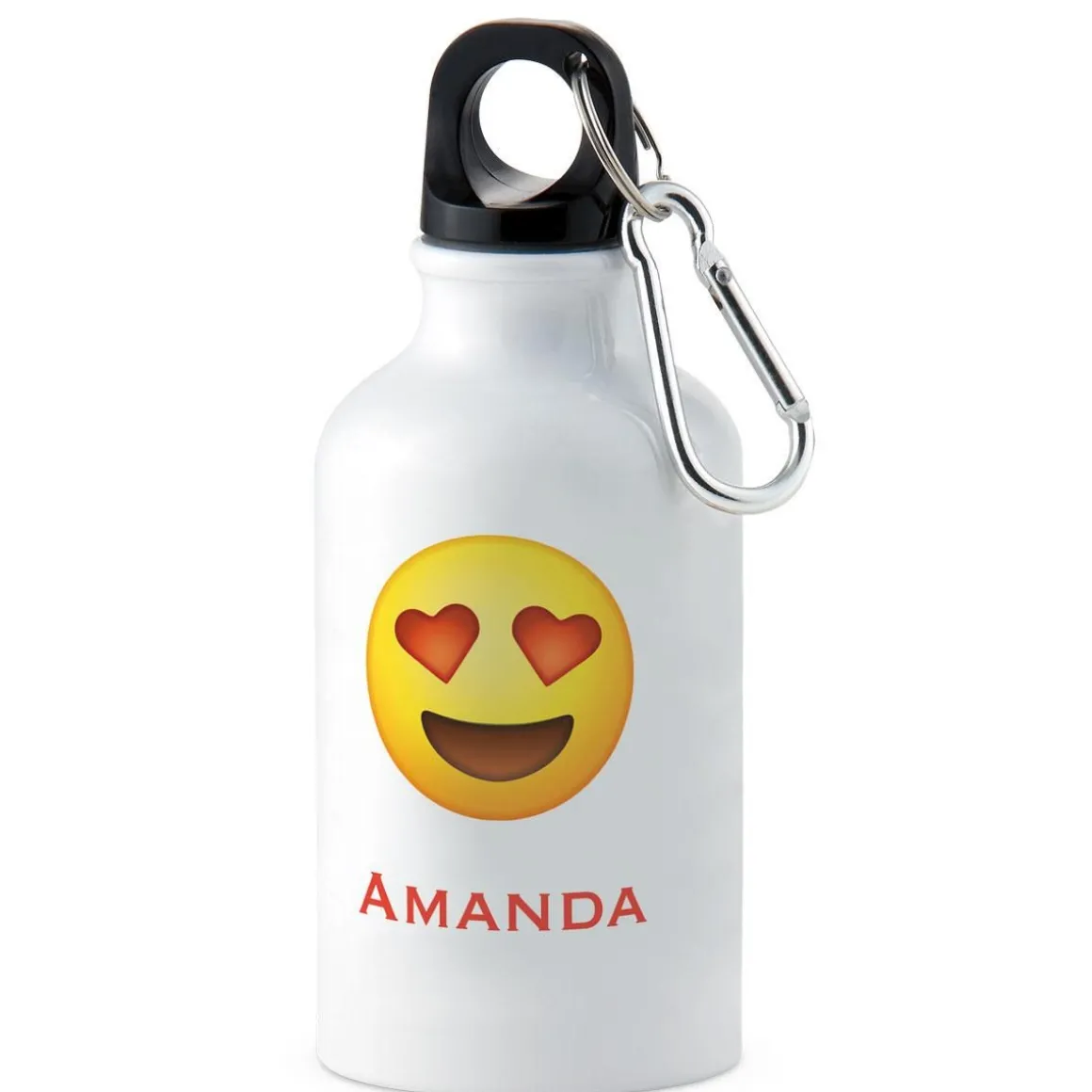 Heart Eyes Emoji Personalized Water Bottle