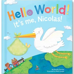 Hello World! Personalized Blue Storybook