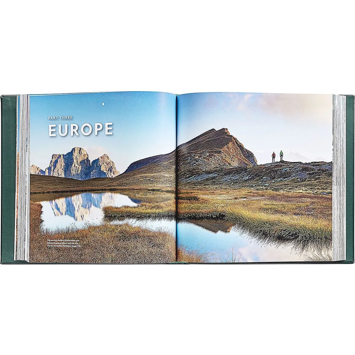 100 Hikes Of A Lifetime Personalized Green Leather-Bound Book