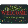 Holiday Lights Personalized Christmas Doormat