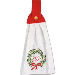 Holiday Wreath Tie Kitchen Towels