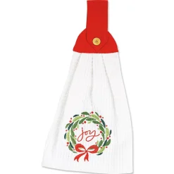 Holiday Wreath Tie Kitchen Towels