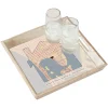 Home Personalized Serving Tray in Natural Wood