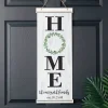 Home Wreath Personalized Hanging Canvas