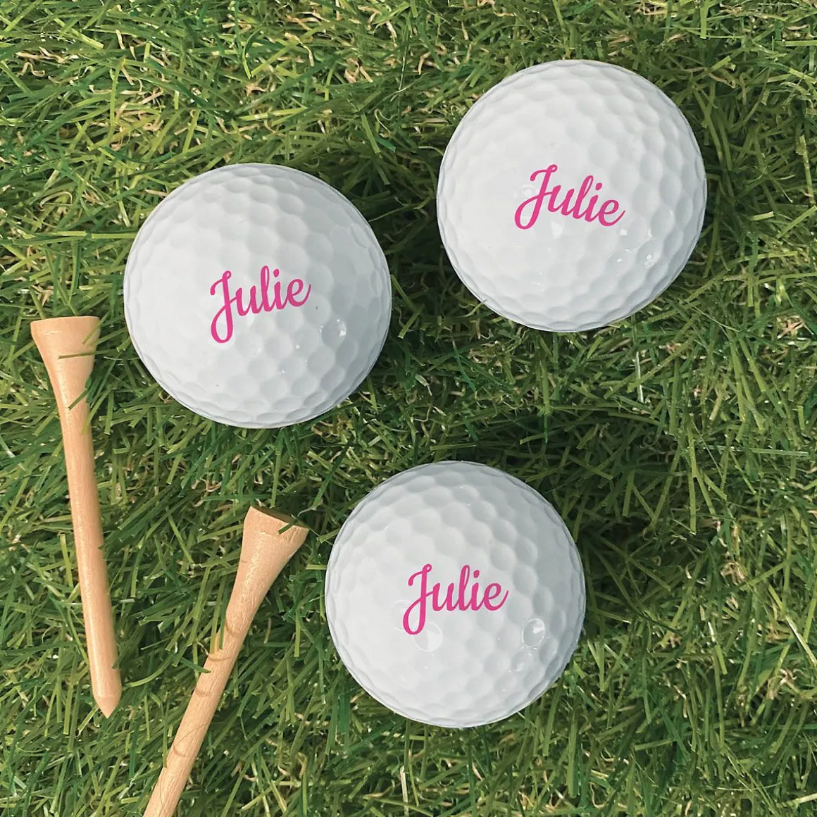 Hot Pink Name Personalized Golf Balls