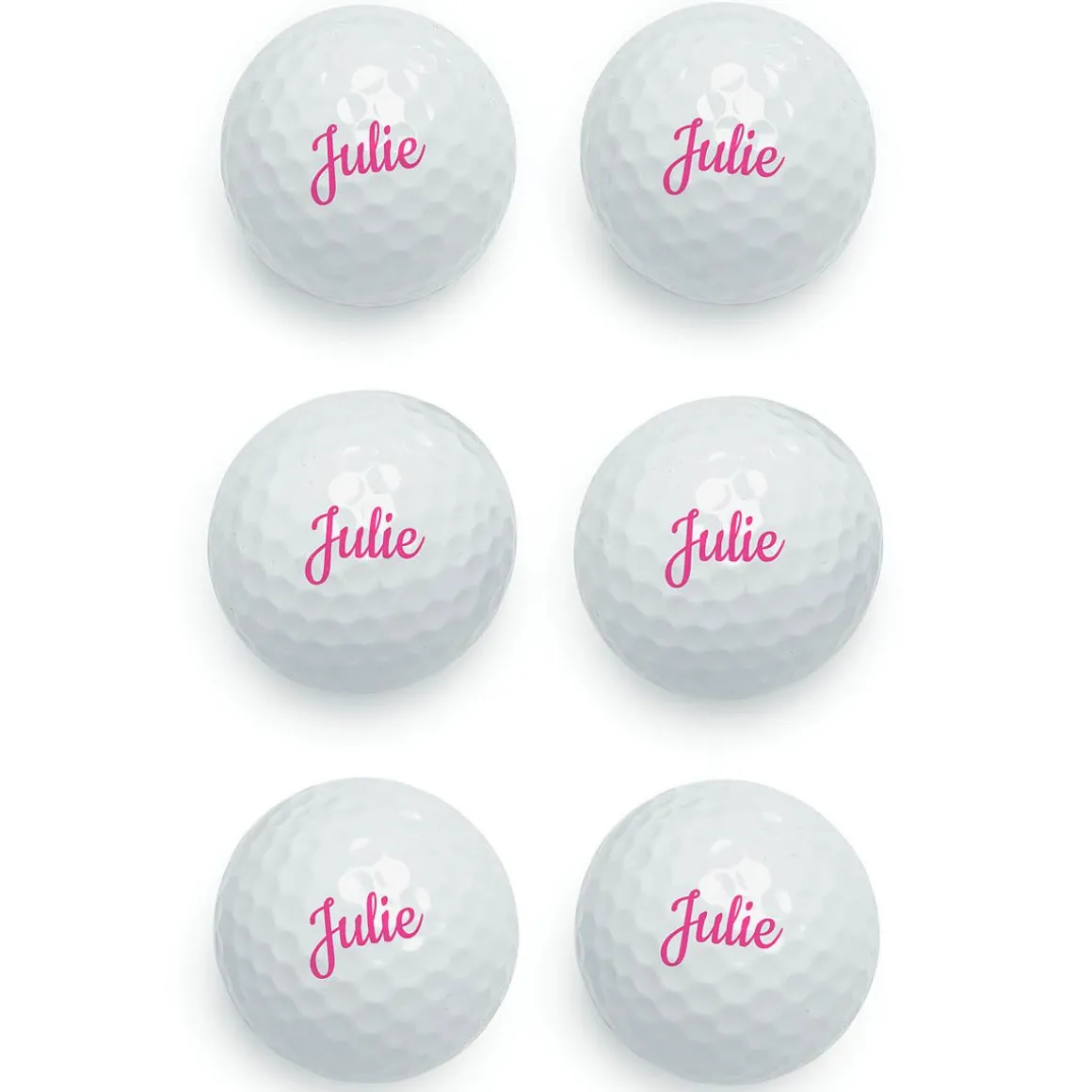 Hot Pink Name Personalized Golf Balls