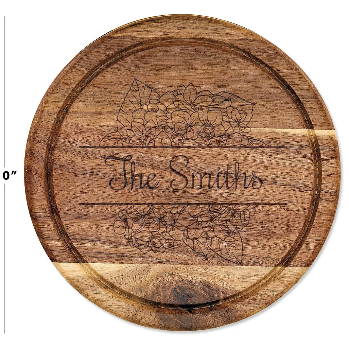 Hydrangea Acacia Cheese Board Personalized Set