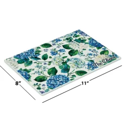 Hydrangea Personalized Glass Cutting Board