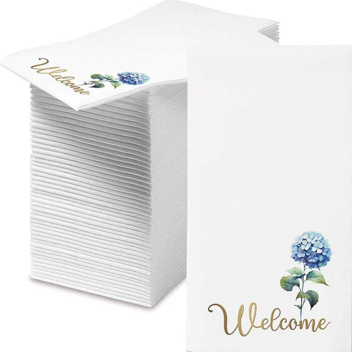 Hydrangeas Disposable Hand Towels
