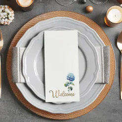 Hydrangeas Disposable Hand Towels