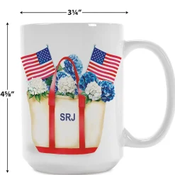 Hydrangea Tote Personalized Patriotic Mug
