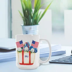 Hydrangea Tote Personalized Patriotic Mug
