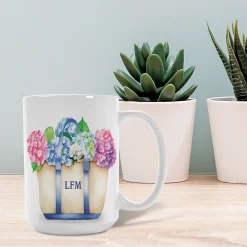Hydrangea Tote Personalized Mug