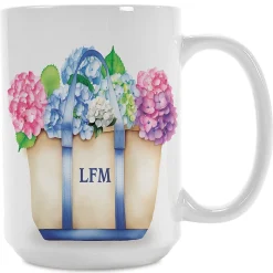 Hydrangea Tote Personalized Mug