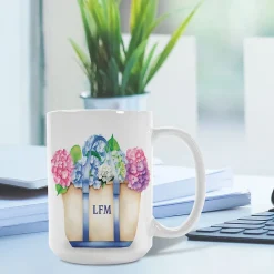 Hydrangea Tote Personalized Mug