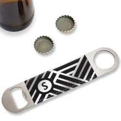 Initialed Stripe Bottle Opener