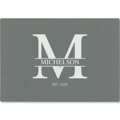 Initial/Family Name Personalized Glass Cutting Board