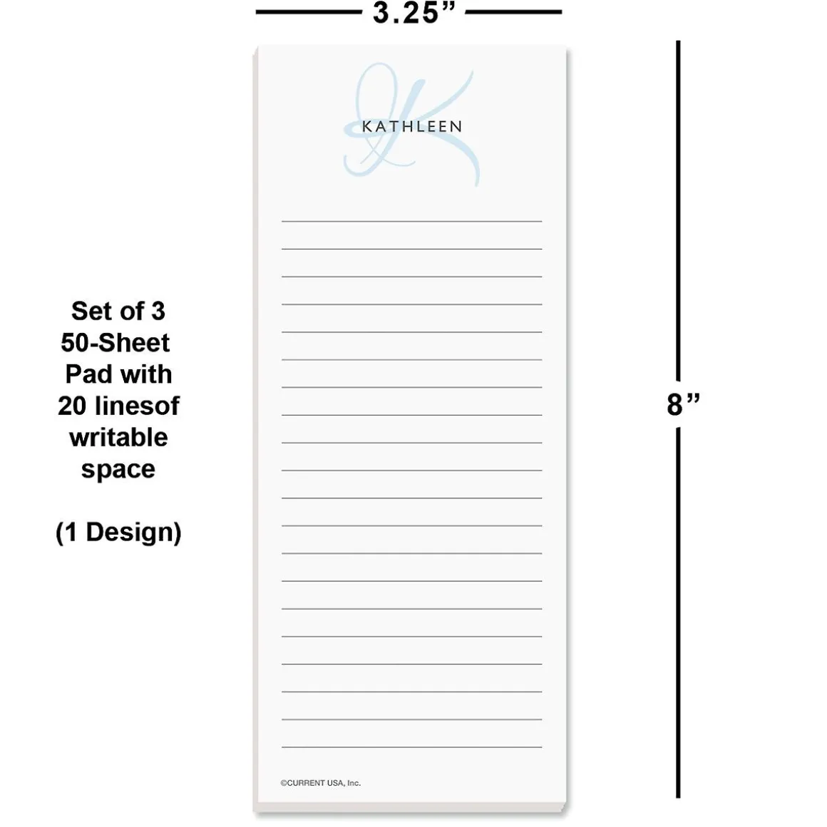 Initial Lined Shopping Pad