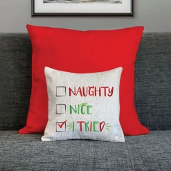 I Tried Christmas Pillow