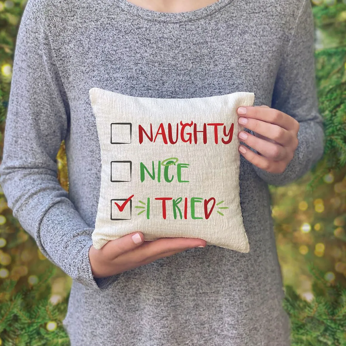 I Tried Christmas Pillow