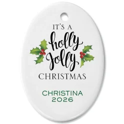 It's A Holly Jolly Christmas Personalized Ornament